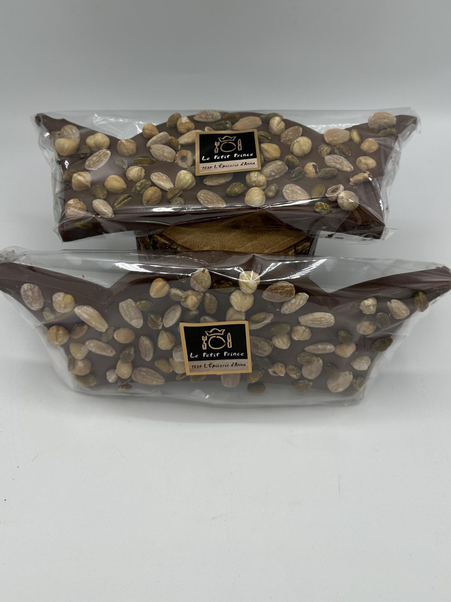 Tablette chocolat lait pistache et noisettes couronne 300g