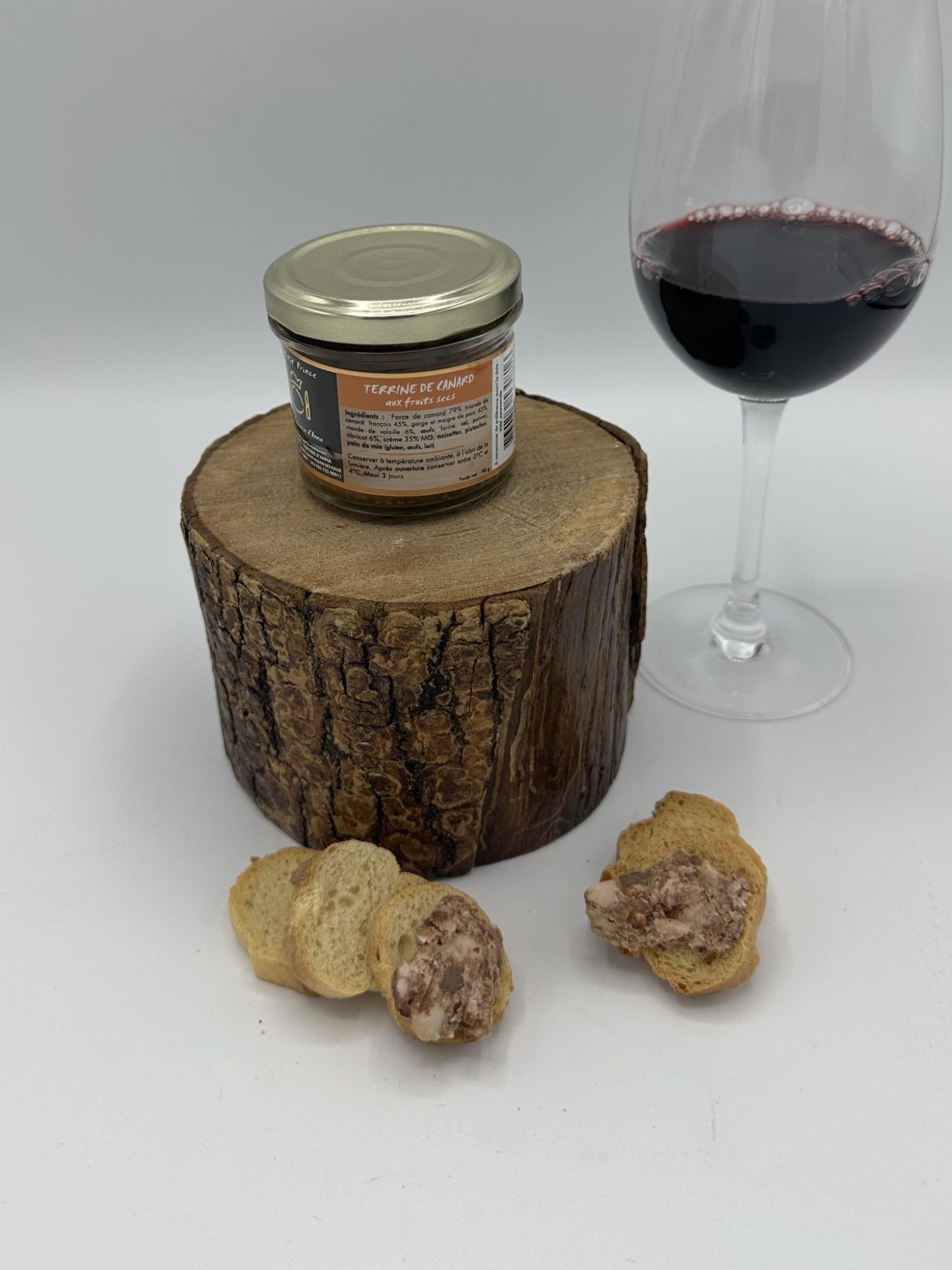 Terrine de canard fruits secs 90g